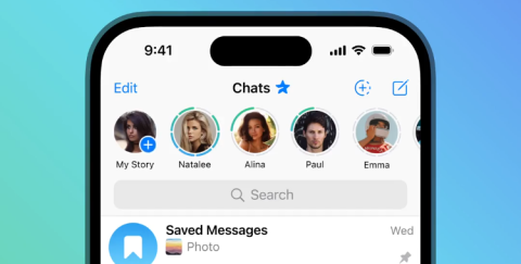 S'interfache de Telegram ammustrende is istòrias